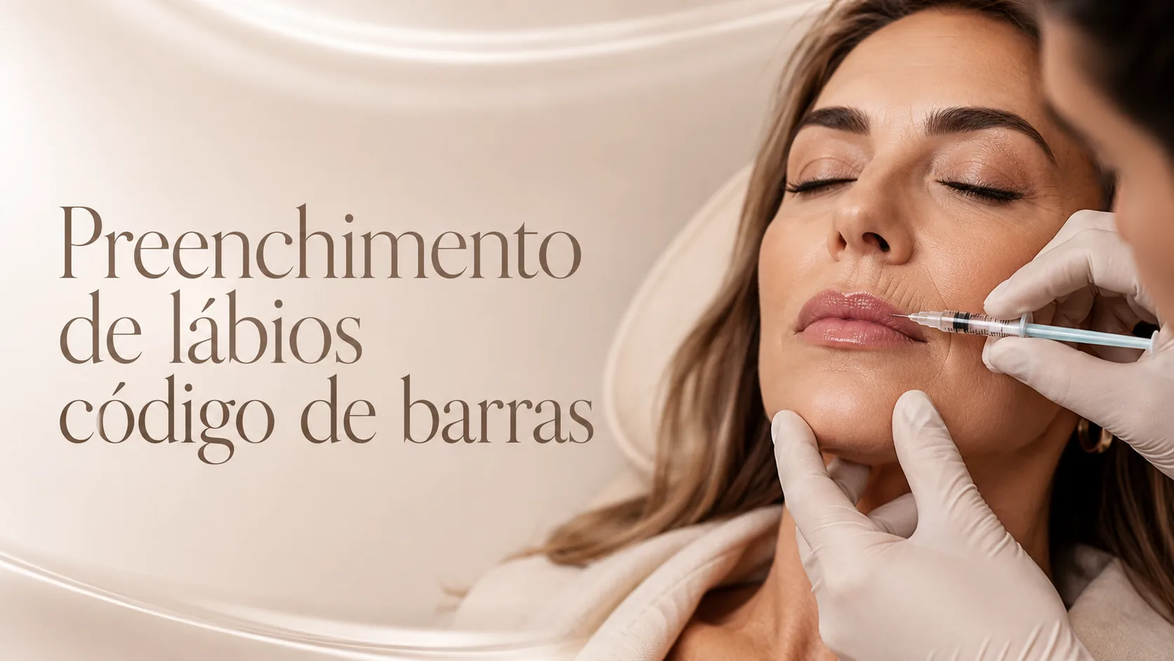 Preenchimento de lábios código de barras