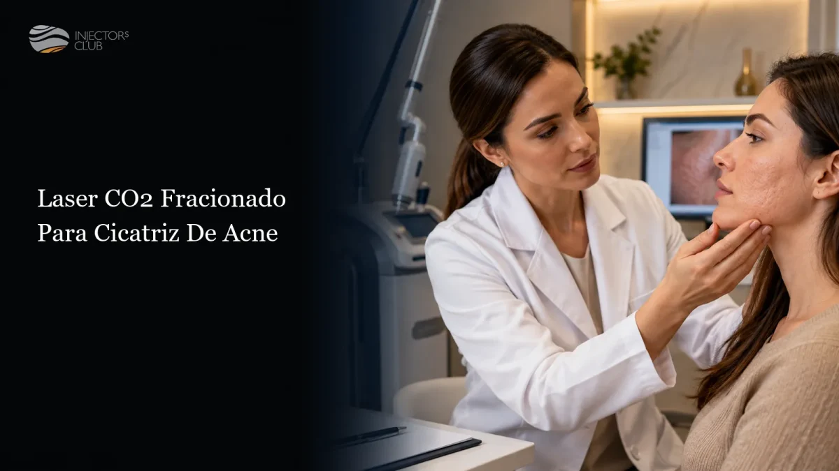 Laser CO2 fracionado para cicatriz de acne Avaliação da pele com imagem ampliada na tela do consultório — laser CO2 fracionado para cicatriz de acne